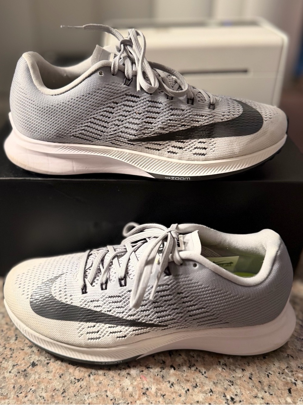 Nike Women's Grey and Black Running Shoes